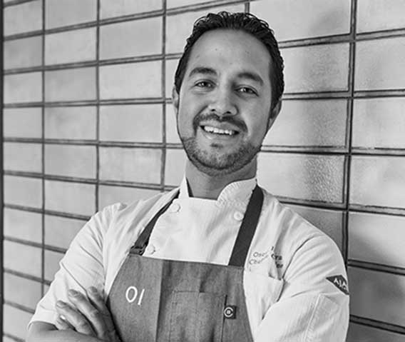Headshot of Oscar Ibarra, Chef de Cuisine at Ajax Tavern