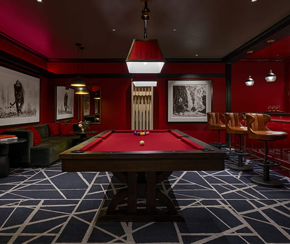The Board Room, a hidden speakeasy with billiards table and private bar