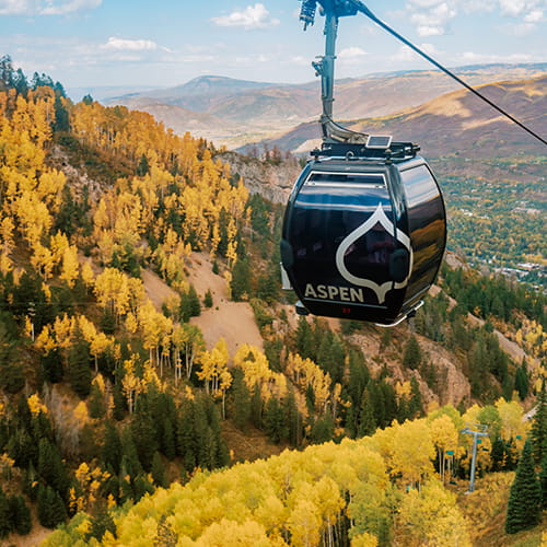 aspen gondola in the fall