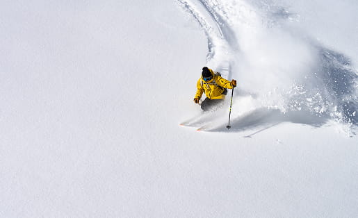 skier skiing down mountain