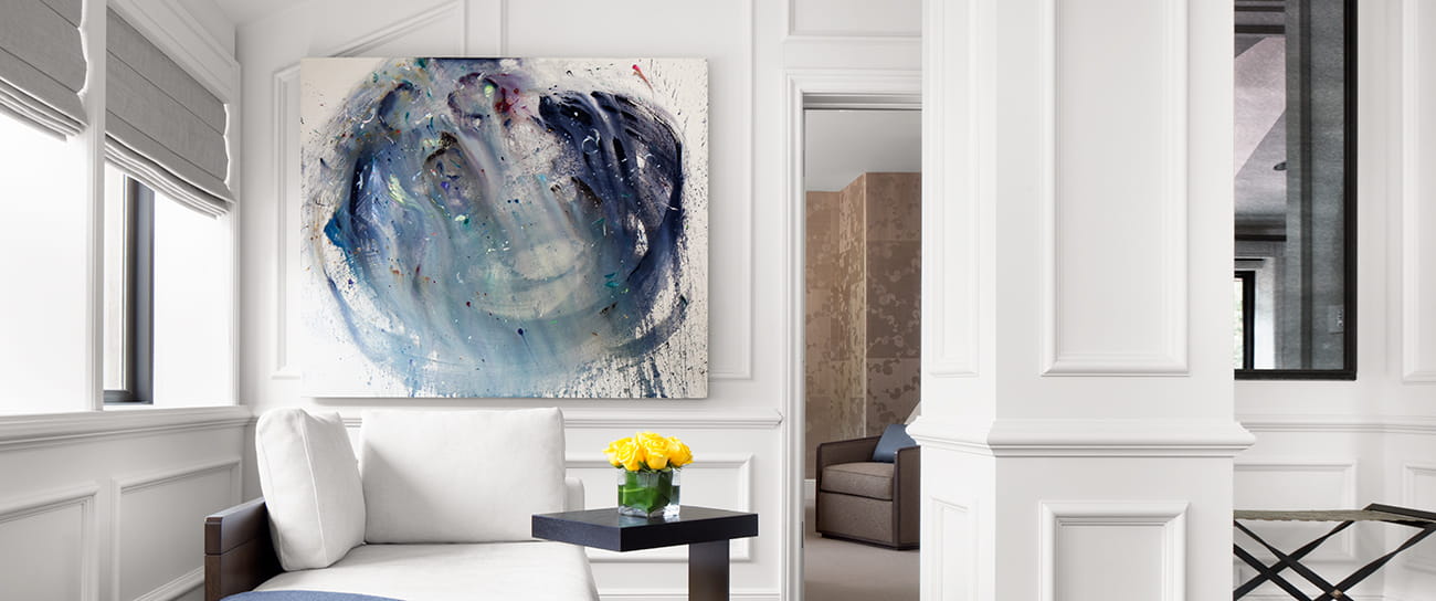 art piece on the wall in the paepcke suite