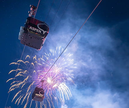 fireworks over aspen mountain 