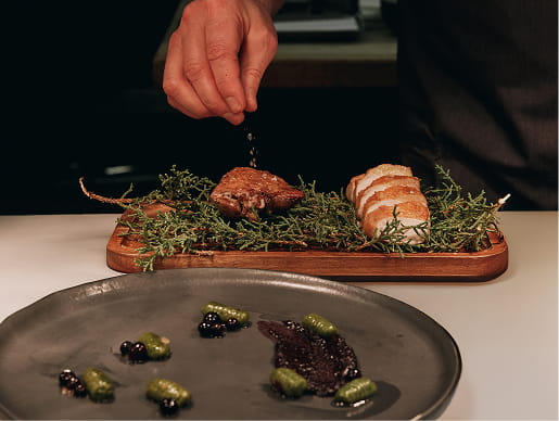 chef plating dish