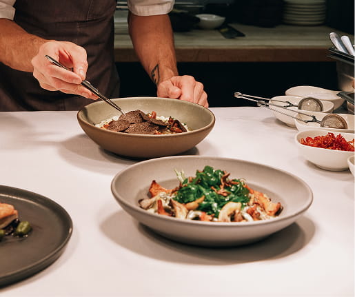 chef plating food
