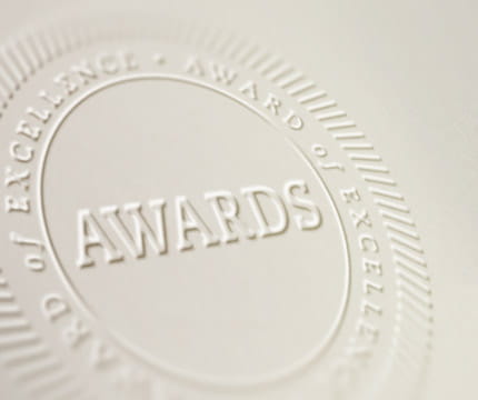 White Award of Excellence seal for Aspen dining.