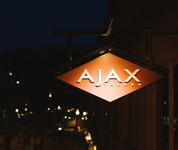 ajax tavern sign