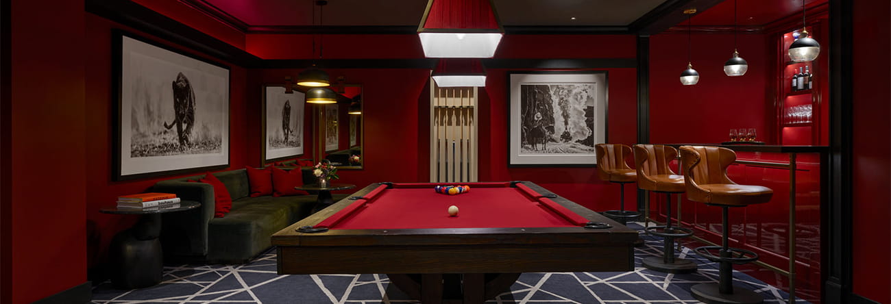 The Board Room, a hidden speakeasy with billiards table and private bar