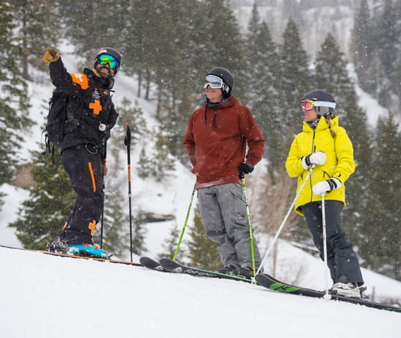 ski patrol sweep on aspen mountain