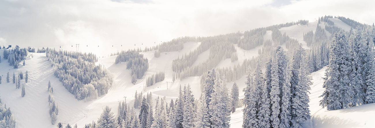 snow on aspen mountain
