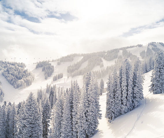 snow on aspen mountain