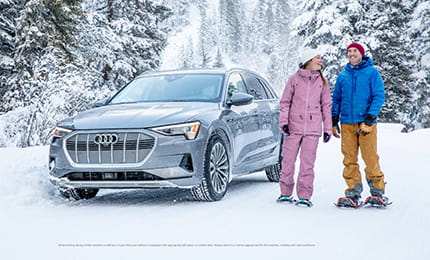 click here to learn more about The Little Nell's winter adventure, Audi Snowshoe Tours.