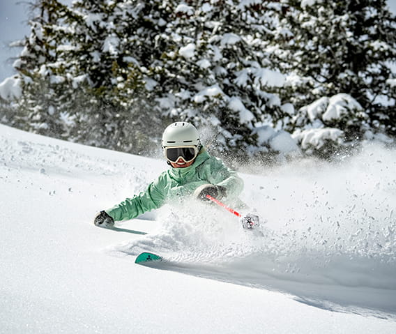 skier skiing powder