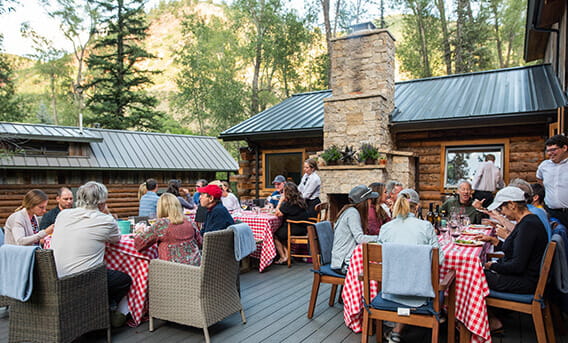Click here to learn more about The Little Nell's Ride and Dine Dinner Series, embarking on a bike ride from the hotel to Mad Dog Ranch in Old Snowmass for an al fresco dinner.