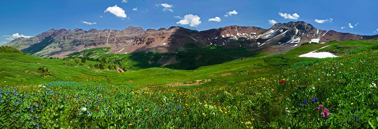 Participants in The Little Nell's photography workshop will learn how to capture stunning scenery like this view on West Maroon Pass near Aspen.