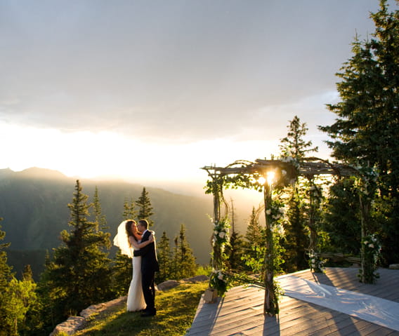 Outdoor Weddings on the Wedding Deck at The Little Nell