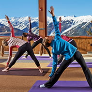 mountaintop yoga in aspen