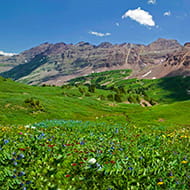 Summertime on West Maroon Pass near Aspen, Colorado