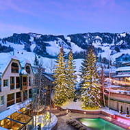 the little nell hotel winter exterior