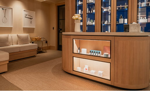 front desk of the spa