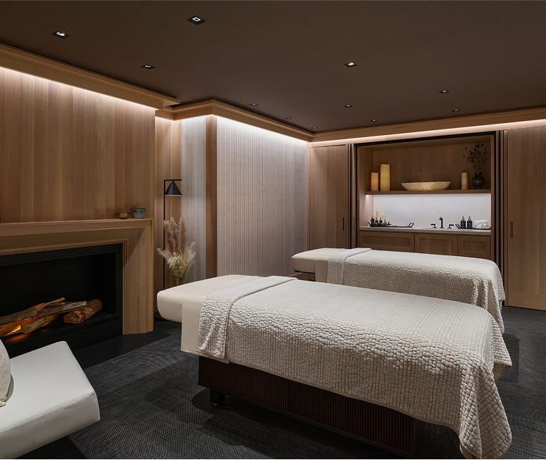 massage room at the spa at the little nell
