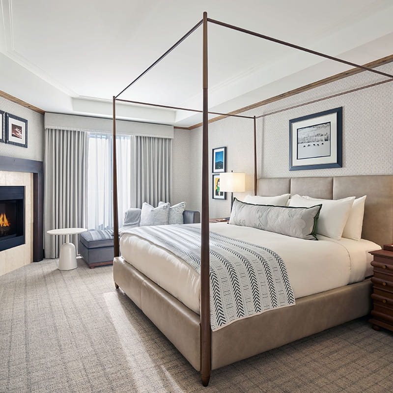king bed bedroom in residences