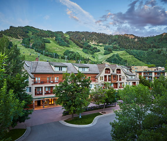 exterior of hotel in the summer