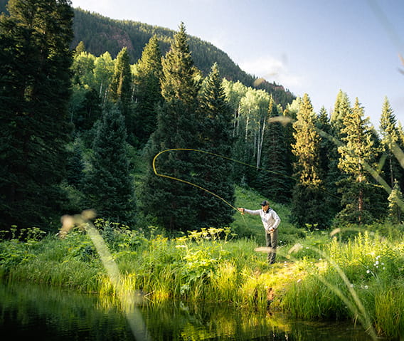 fly fishing in aspen mountains