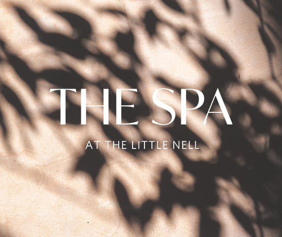 Leaf shadows with The Little Nell Spa logo