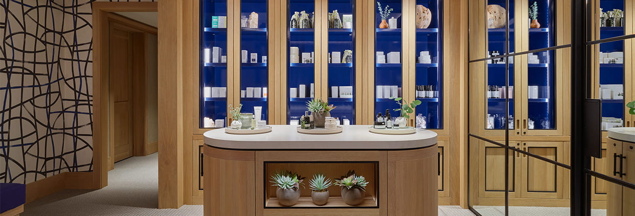 The reception area of The Spa at The Little Nell.