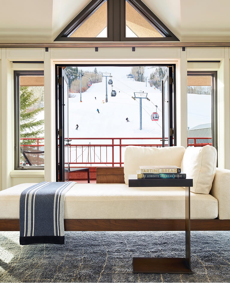 suite living room overlooking aspen mountain