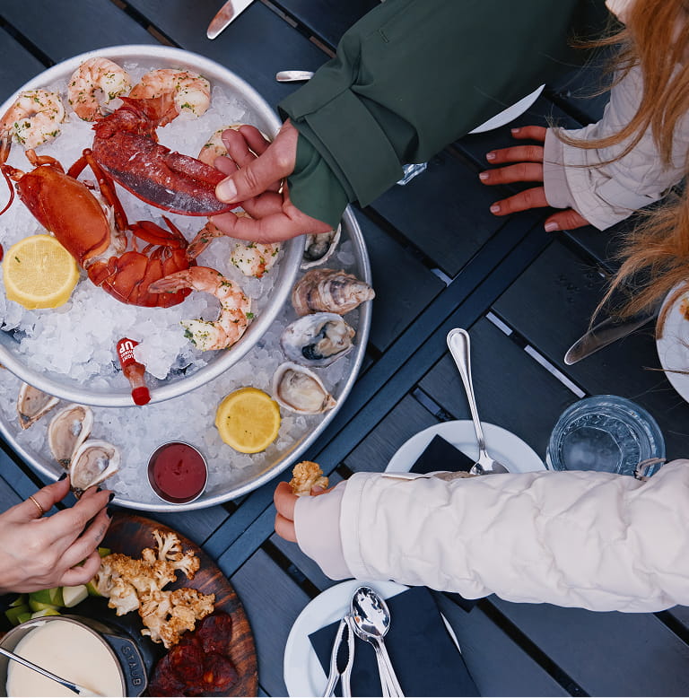 raw fish plate on table