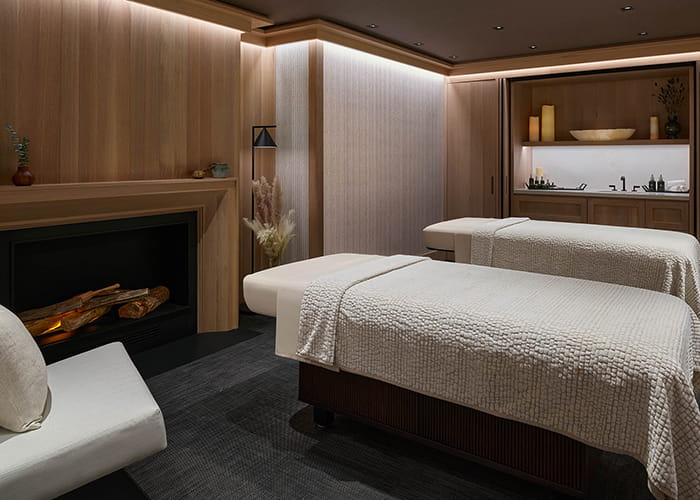 massage room at the spa at the little nell