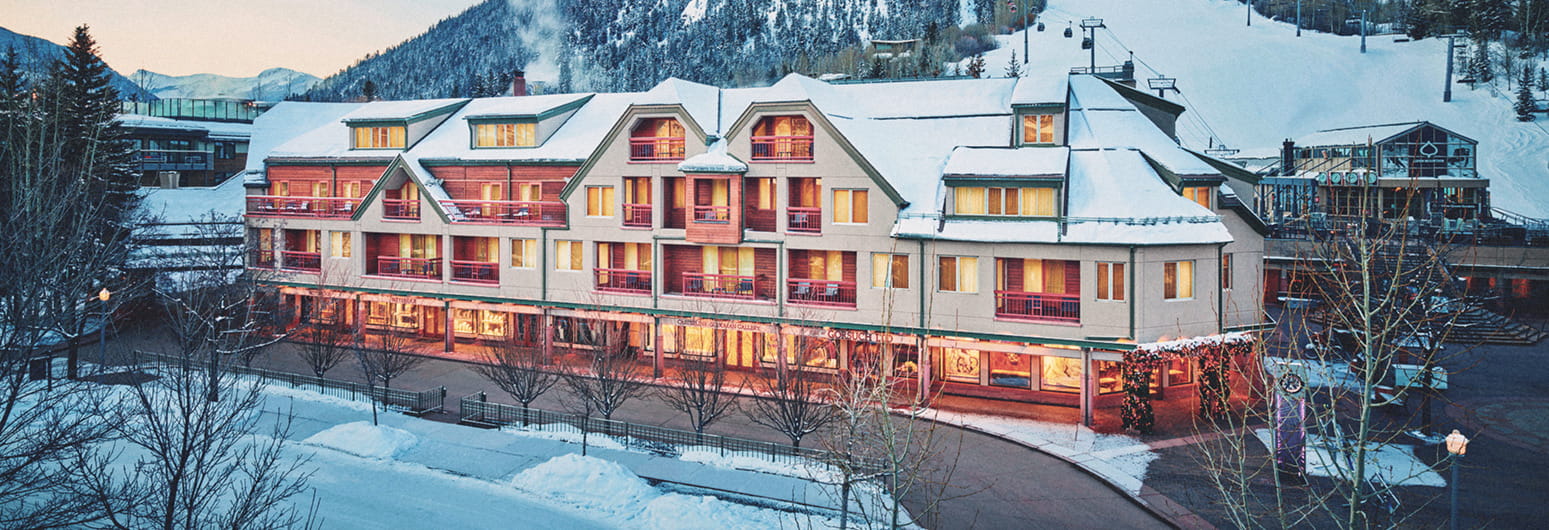 exterior of the little nell in winter