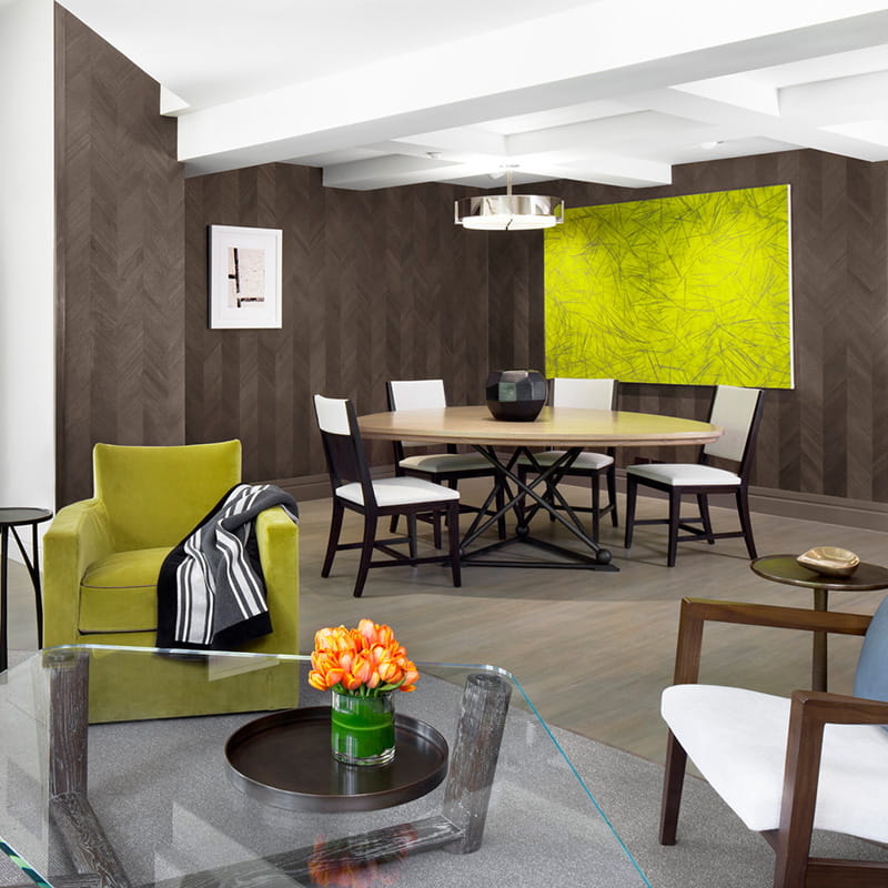living room and dining table