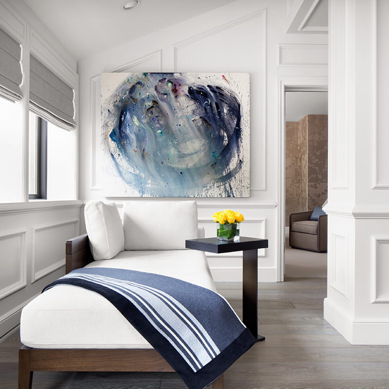 chaise lounge and art 
