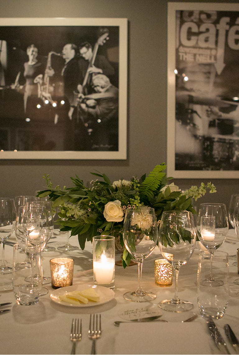event table set up in the grand salon