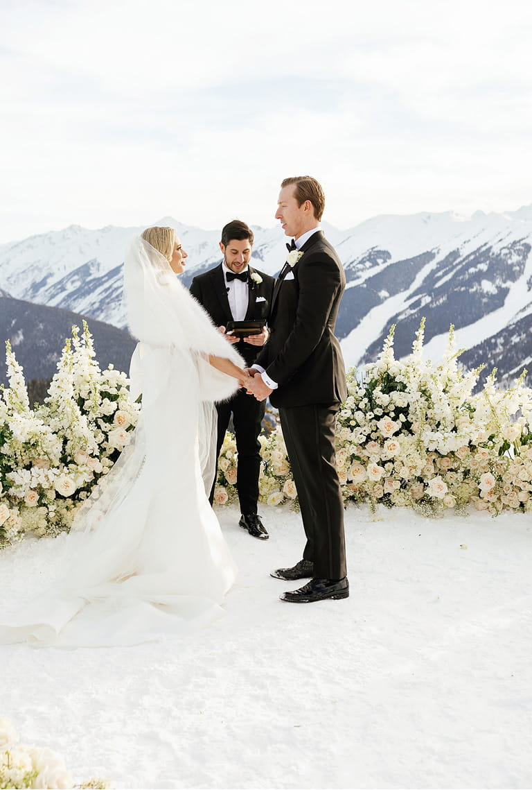 wedding couple at wedding overlook