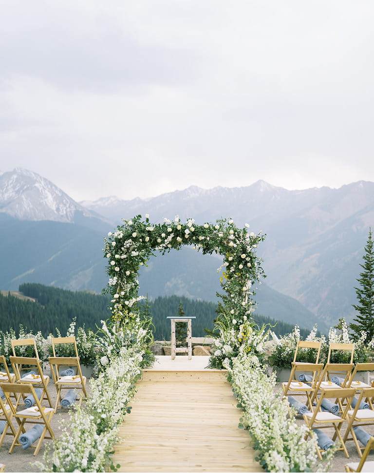 wedding setup at wedding overlook