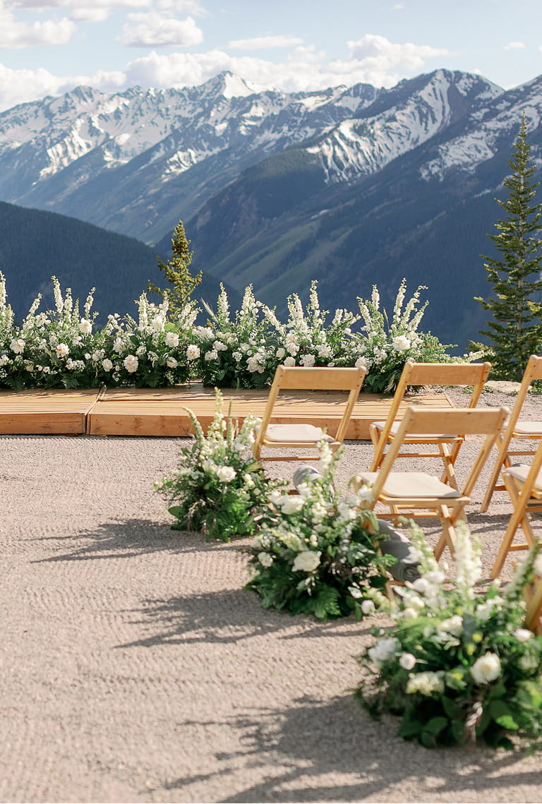 wedding setup at wedding overlook