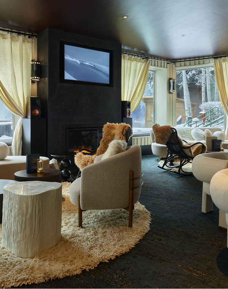 seating area in the wine bar