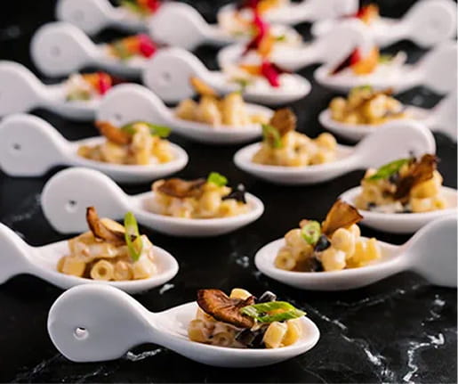 catering food on table
