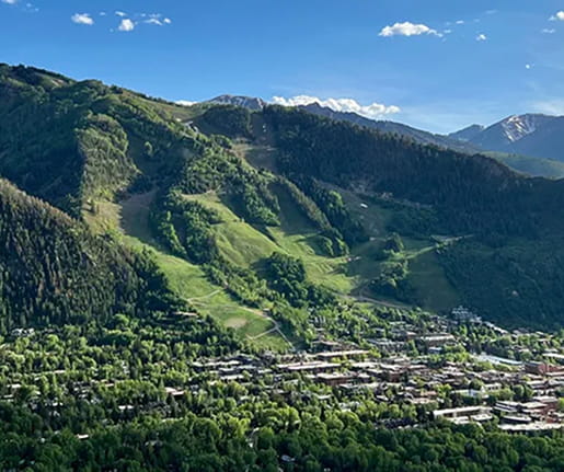 aerial view of aspen